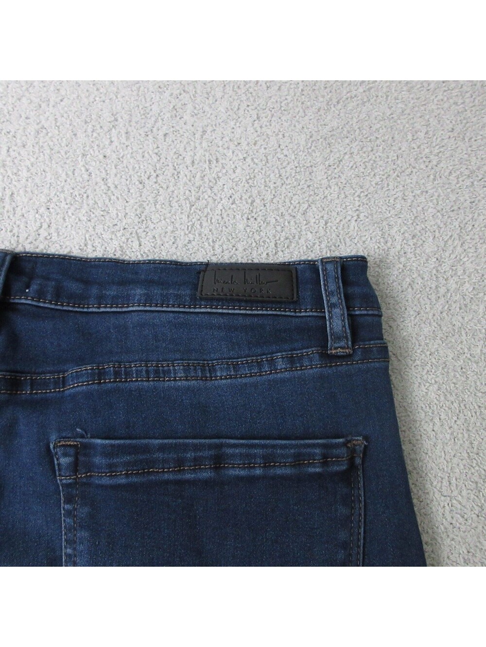 Nicole Miller Jeans Womens 14 Blue SOHO High Rise Skinny Dark Wash Denim 32x28.5 - Picture 3 of 11